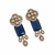 Traditional Long Tops Earrings in Blue Sapphire with Premium Quality & 14K Antique Gold Plated Earrings