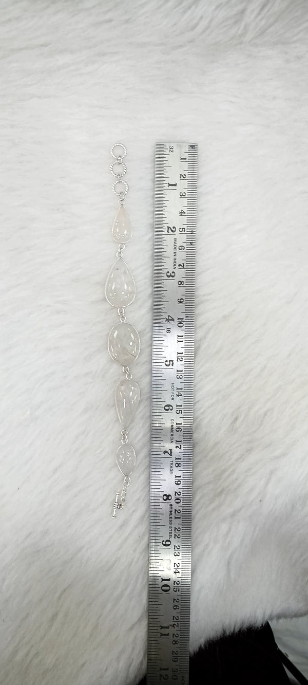 Premium Quality | Natural White Moonstone Bracelet | Crystal Bracelet |