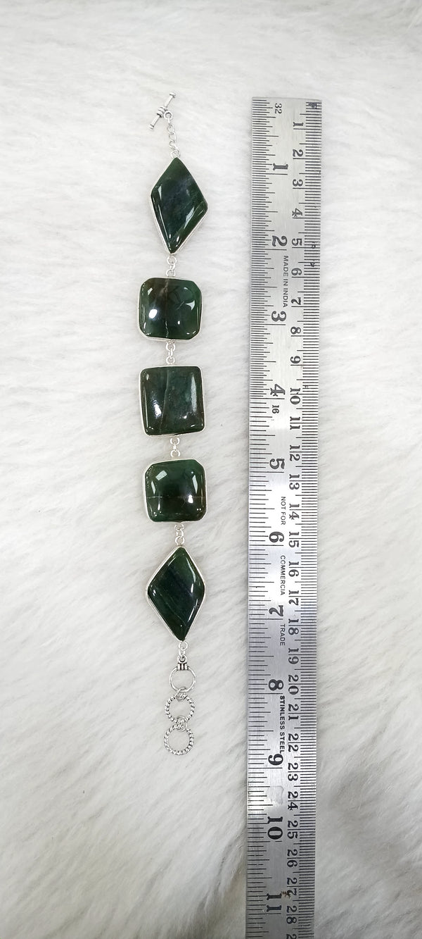 Premium Quality | Green Jasper Stone Bracelet | Natural Stone |