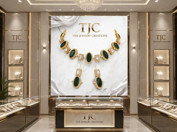 Premium Quality | Indian Monalisa & Polki | Bridal Necklace with earrings | Gold Matte Finish |