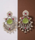 Silver Plated | Monalisa Glass Stone | Dangler Earrings | Brass|