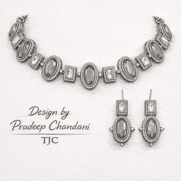 Premium Quality | Indian Monalisa & Polki | Bridal Necklace with earrings | Gold Matte Finish |