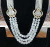 Moonstone Inspired Indian Monalisa Glass Beads Elegant 3-Layer Beaded Necklace & Bollywood Celebrity Wear Premium Necklace